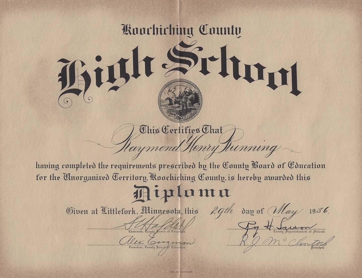 RHR 1936-5-29 Diploma