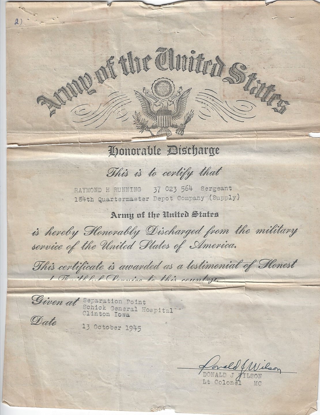 RHR 1945-10-13 Discharge