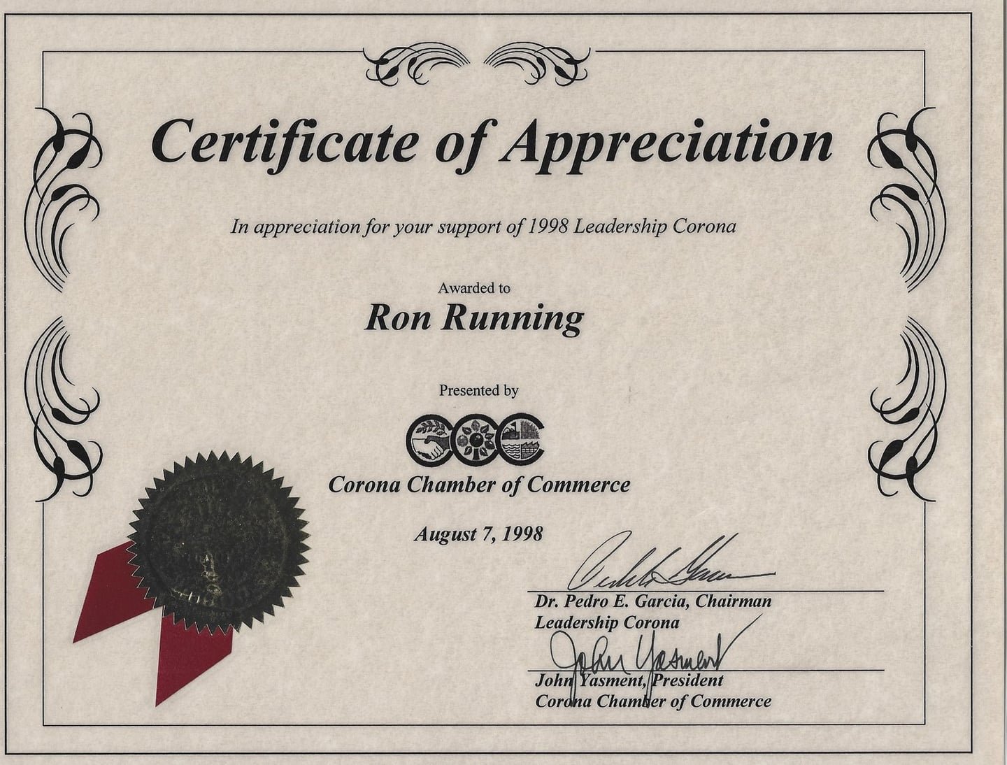 RKR 1998-8-7 CoronaChamberCert
